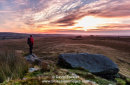 03M-7412 Walker Enjoying the View Towards Loups's Hill From Goldsborough, Teesdale County Durham UK