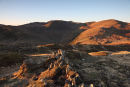 04D-0097 The Mountains of Helvellyn and Raise Viewed From the Summit of Sheffield Pike in Early Morning Light Lake District Cumbria UK