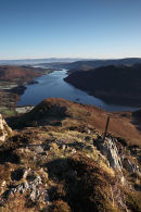 04D-0180 The View over Ullswater to the Distant Pennines From the Summit of Sheffield Pike in Autumn Lake District Cumbria UK.
