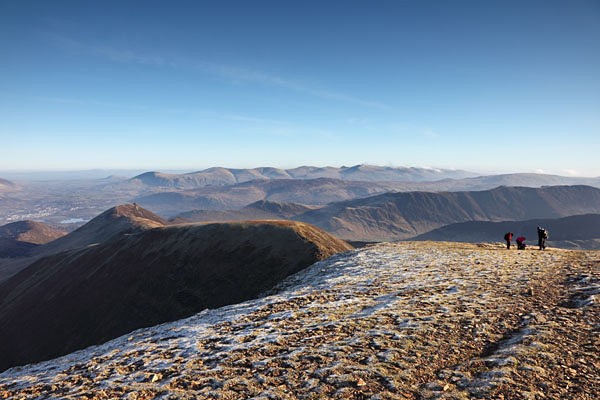 04D-2147 The Mountain of Causey Pike and the View NE Towards the Helvellyn Range from the Summit of Crag Hill Lake District Cumbria UK