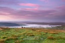Misty Lunedale from the summit of Harter Fell, North Pennines County Durham UK