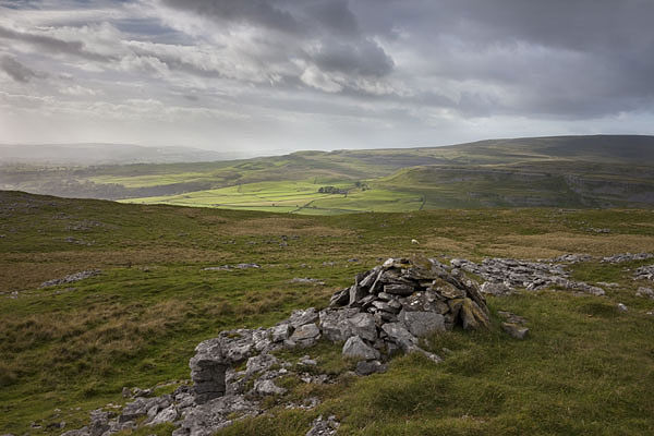 05D-4787 The View West over Twistleton Scar End from White Scars Ingleborough Yorkshire Dales UK