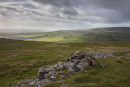 05D-4787 The View West over Twistleton Scar End from White Scars Ingleborough Yorkshire Dales UK