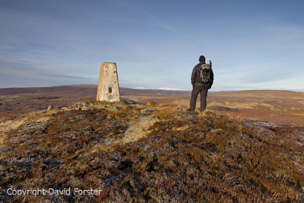 05D-8395 Walker Enjoying the View on the Summit of Cronkley Fell Upper Teesdale County Durham