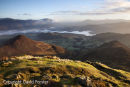 05D-8965 Derwent Water From the Summit of Causey Pike in Early Morning Light Lake District Cumbria UK.