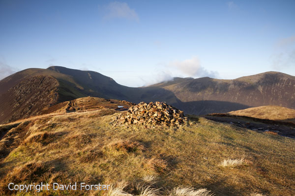 05D-9019 The Ridge Over Scar Crags which Leads to the Mountains of Sail and Crag Hill From Causey Pike in Early Morning Light Lake District Cumbria UK