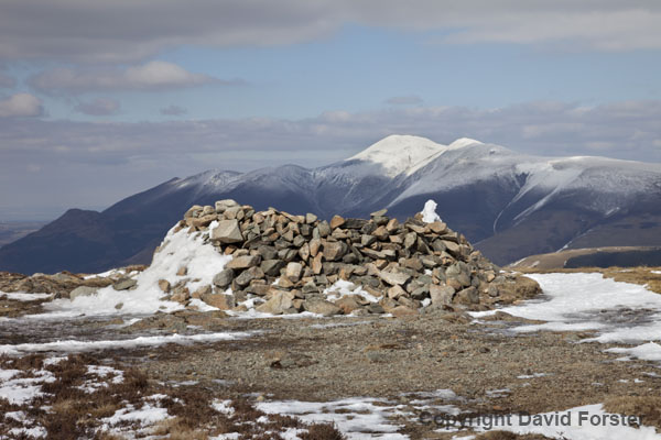 06D-3637 Skiddaw from the Summit of Bleaberry Fell in Winter Lake District Cumbria UK