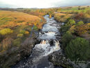 Low Force and the River Tees in Autumn, Bowlees, Teesdale, County Durham, UK