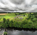 Egglestone Abbey and the River Tees, Barnard Castle, Teesdale, County Durham, UK