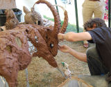 Creating an ibex at Art In Action