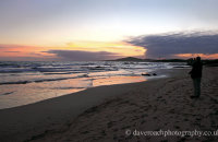 My mate Steve capturing a lovely sunset from Puerto Villamil beach.