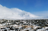 Snæfellsnes Peninsula - Ice mountain and black lava field