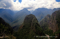 The impressive mountains surrounding Machu Picchu