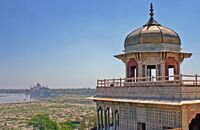 The Taj Mahal from the Agra Fort