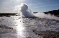 Geysir (3) - Steam from the hot spring Strokkur - The Churn.