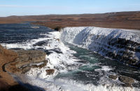 Gullfoss waterfall (3) - Upper cataract, falling 11 M.