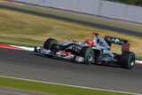 Michael Schmacher in the Mercedes @ Silverstone 2010