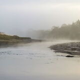 Foggy morning near Passage House