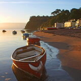 Sunrise Shaldon Beach "Red Boat".