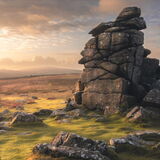 New Beginning - sunrise Hound Tor, Dartmoor National Park