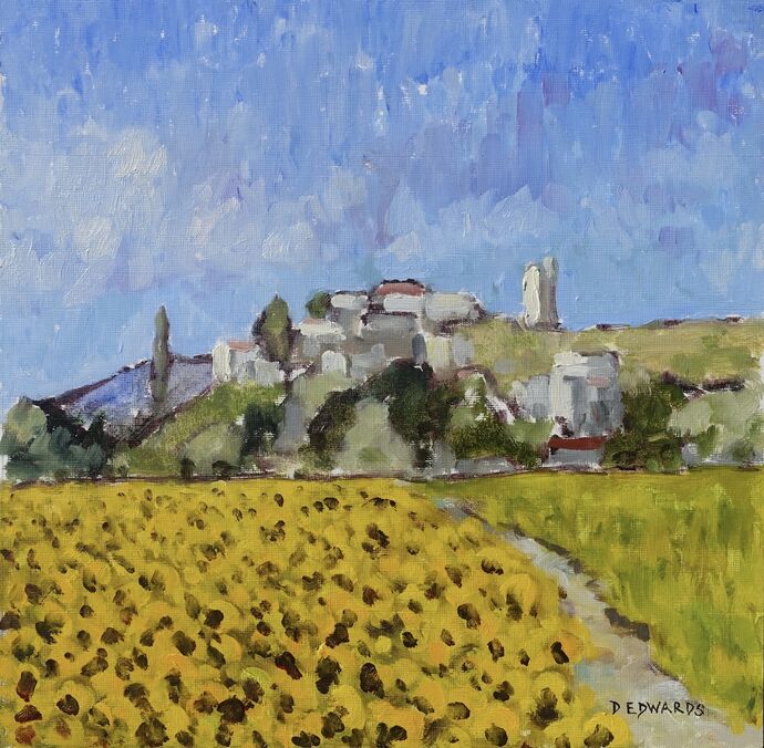 Sunflower fields near Viviers, 2