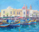 Fishing boats in Marsaxlokk harbour, Malta