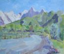 Mountain scene near Monte dei Bianchi, Tuscany