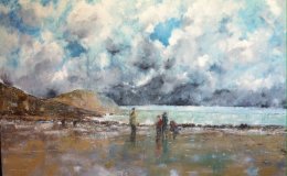 Charmouth: Beach anglers