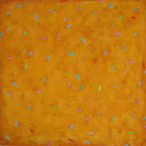 'Floating on Saffron' 60x60cm acrylic on canvas 2008