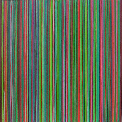 'Green Lines '60x60cm Acrylic 2004