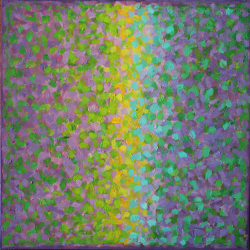 'Convergence 8' 48x48cm acrylic on paper 2025