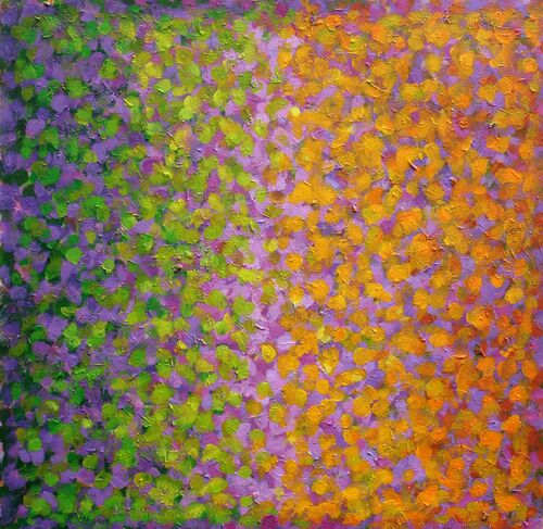 'Meeting Halfway 12' 48x48cm acrylic on paper 2025