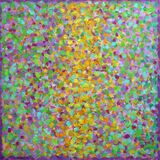 'Meeting Halfway 13' 48x48cm acrylic on paper 2025