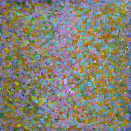 'Meeting Halfway 15' 48x48cm acrylic on paper 2025