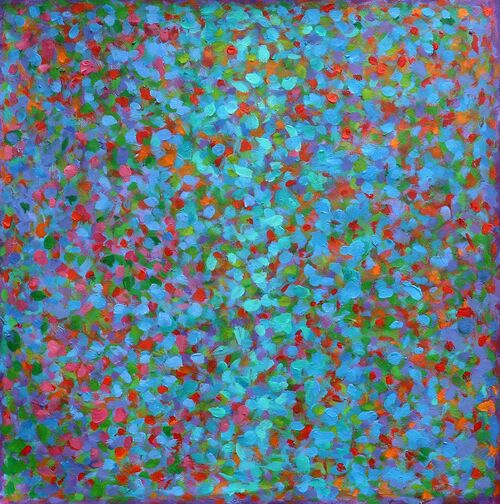 'Meeting Halfway 17' acrylic on paper  48x48cm 2025