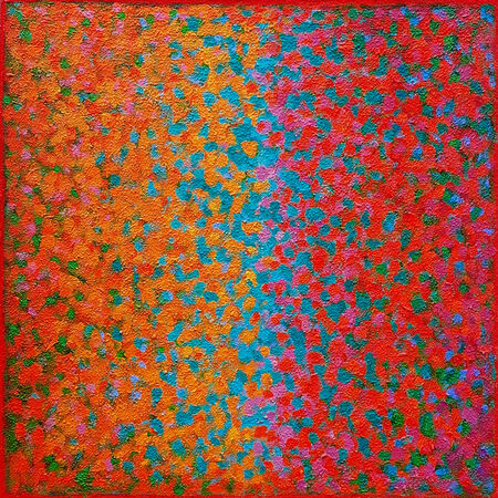 'Meeting Half Way 3' 50x50cm Acrylic on board 2025 (Private Collection)