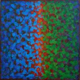 'Meeting Halfway 6' 35x35cm acrylic on board 2025