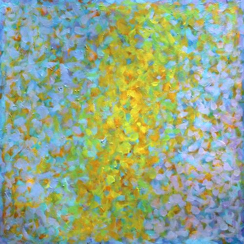 'Meeting Halfway 7' 48x48cm acrylic on paper 2025