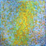 'Meeting Halfway 7' 48x48cm acrylic on paper 2025