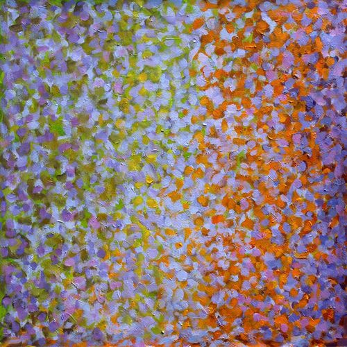 'Meeting Halfway 9' 48x48cm acrylic on paper 2025