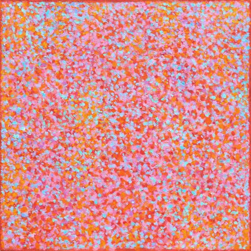 'Warm Cool Fusion' acrylic on canvas  60x60cm 2024