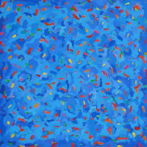 'Rotation -Turkish Night' 137x137cm acrylic on canvas 2008 (Public Collection - West Berks Hospital Trust)