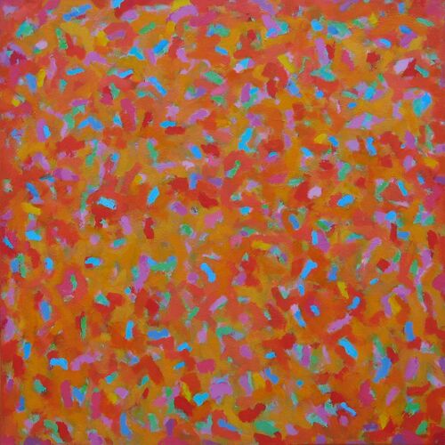 'Bombay Day' 137x137cm acrylic on canvas 2008 (Public Collection - West Berks Community Hospital Trust)