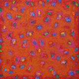 On Orange Red 1' 30x30cm acrylic on canvas 2011 (Private Collection)