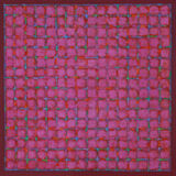 'Grid 8 - Blue Green on Cerise' 45x45 acrylic on canvas 2015