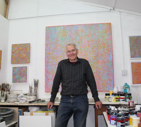 2024 Studio With Blue Fusion 92x92cm