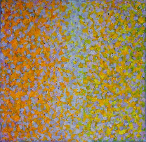 'Convergence 4' 48x48cm acrylic on paper 2025