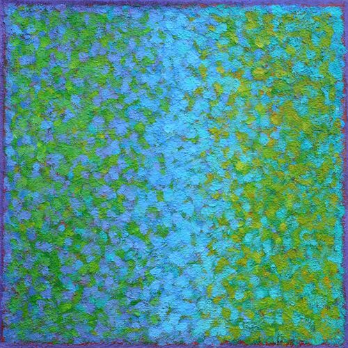 'Into light 4' acrylic on board 35x35cm 2025