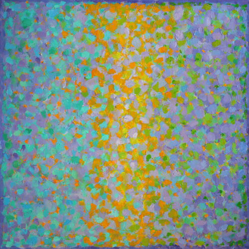 'Convergence 2' 48x48cm acrylic on paper 2025