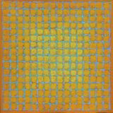 'Grid 2 - Blue on Yellow' 45x45cm acrylic on canvas 2014